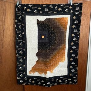 Purdue Boilermakers Indiana Black & Gold Handmade Quilt
